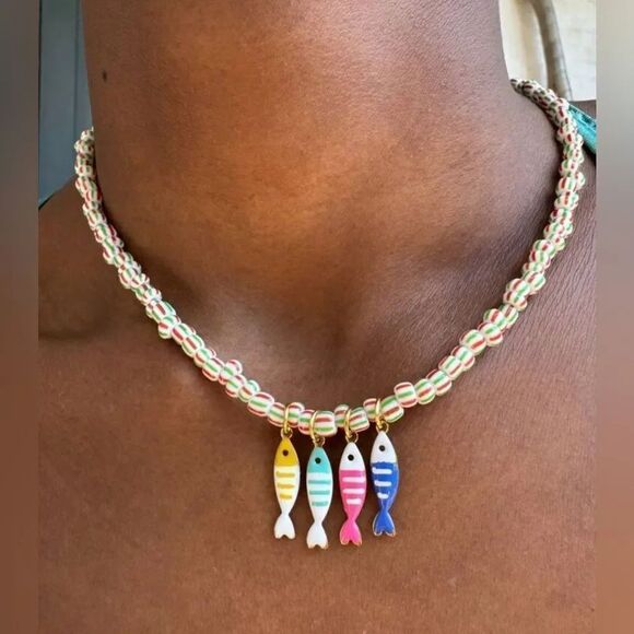 Mmm Jewelry - Colorful Fish Charm Necklace S973